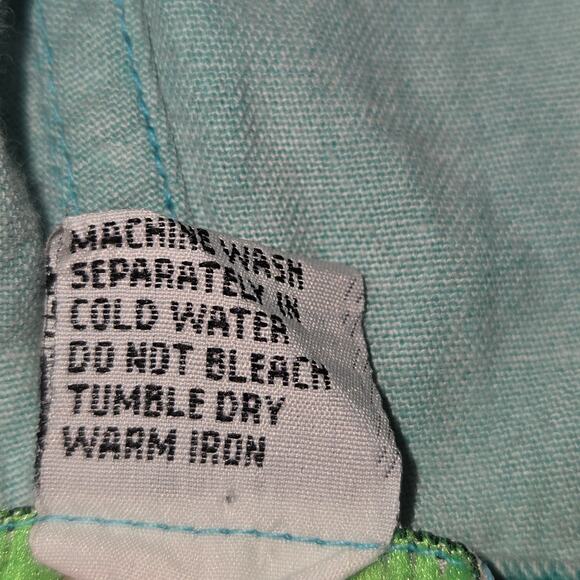 Vintage 80s 90s Teez Me Hooded Shirt L Button Front Striped Retro Surf Skater - Picture 9 of 10